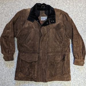 Suede Parka Style Jacket - size L